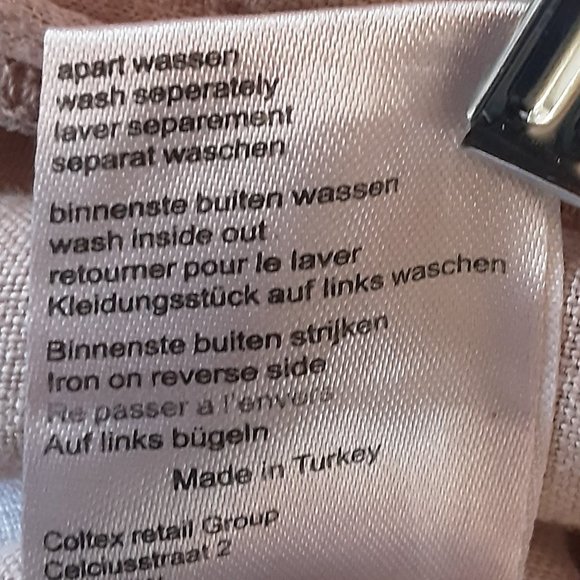 DiDi Women's 100% Linen Embroidered Moto Blazer Blush Beige Size Large - Picture 12 of 14